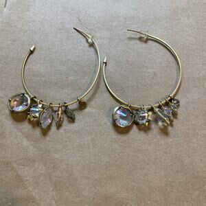 Kendra Scott Alyssa Charm Dangle Earrings in Antique Brass Celestial Never Worn